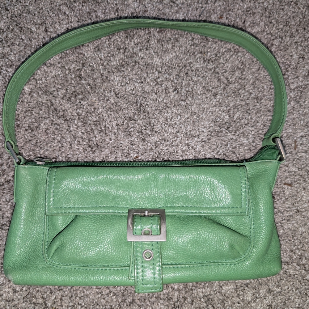 HOBO Green Leather Shoulder Bag